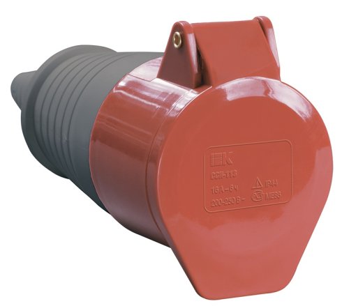 Розетка кабельная переносная IEK КНР ССИ-225 32А 3Р+РЕ+N 400В IР44 красный фото Розетка кабельная переносная IEK КНР ССИ-225 32А 3Р+РЕ+N 400В IР44 красный картинка